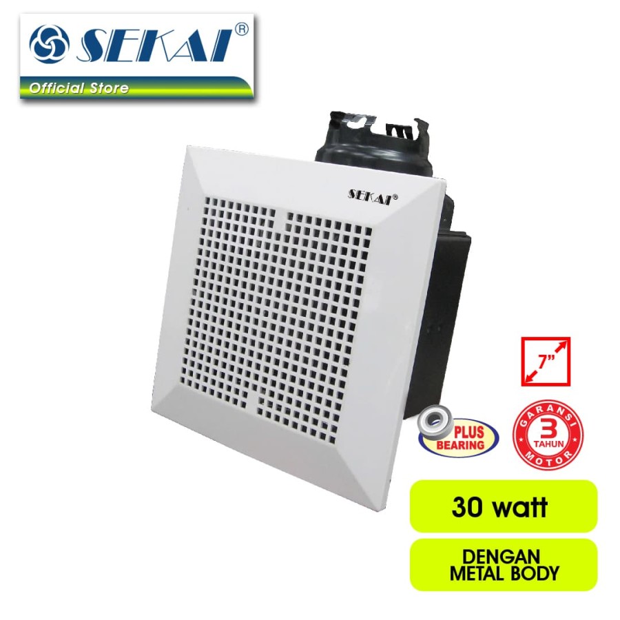 Sekai Kipas Angin Dak Exhaust Ventilation Tipe Langit-Langit PVF 17